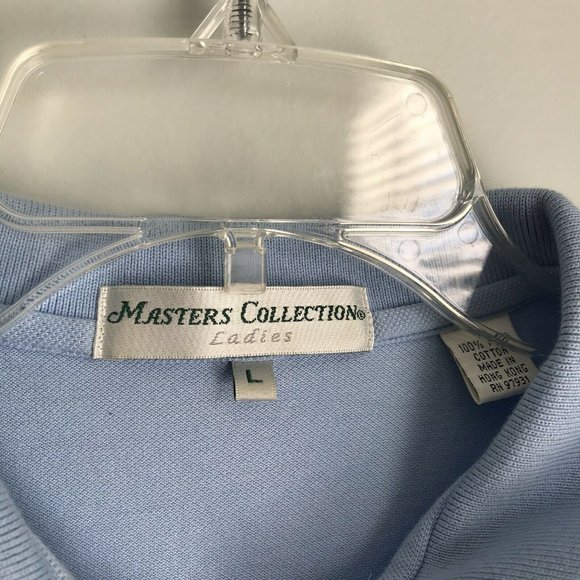 Master's Collection Blue Short Sleeve Polo Augusta - Picture 2 of 5